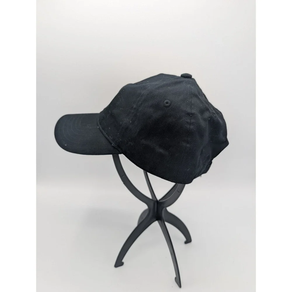 Adidas Golf Hat Cap Buckle Back Black Gray Patch  Athletic Strapback Mens